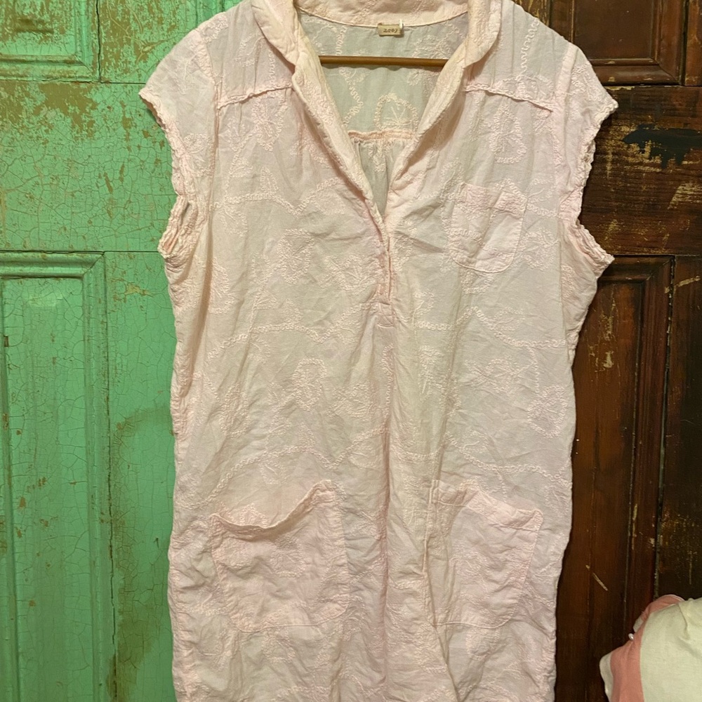 Zoey Light Pink Textured eyelet lounge wear Anthropology
